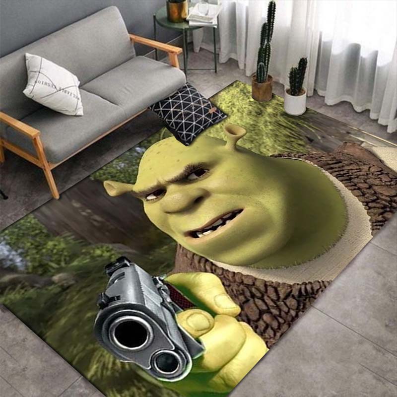 Shrek Selfie-Kamera Oger Anti-Rutsch-Teppich Cartoon Anime Bodenmatte Kinderzimmer Wohnzimmer Dekor Teppich Geschenk Für Filmfan