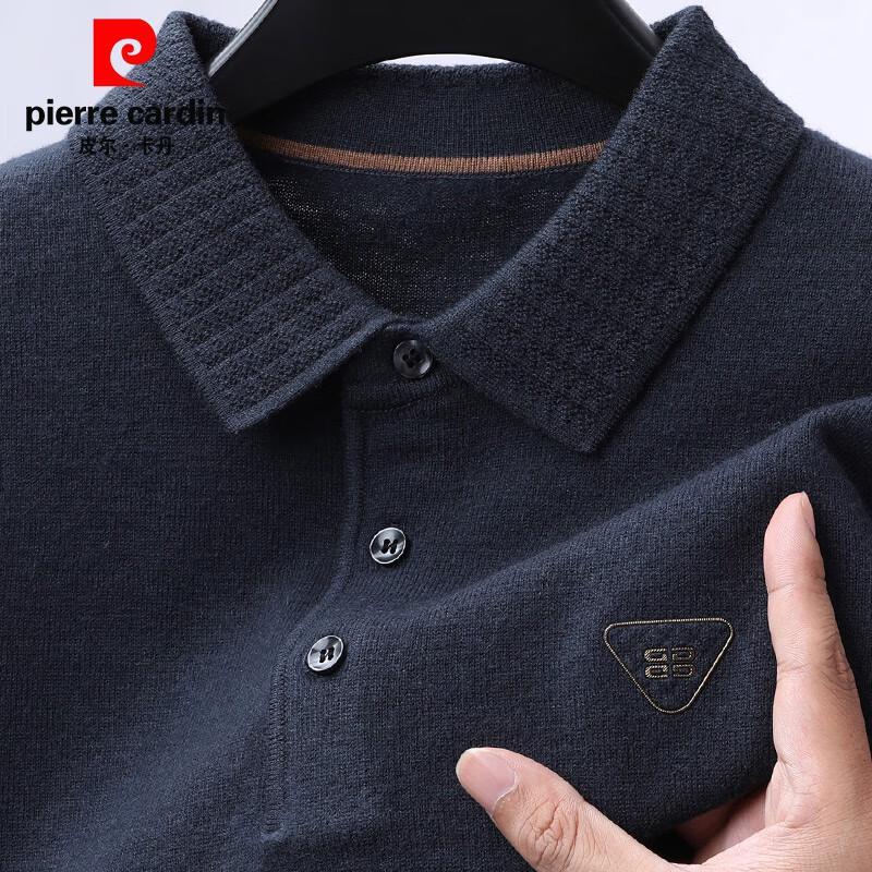 Pierre Cardin Men's Fine Spun 100% Wool Polo Sweater