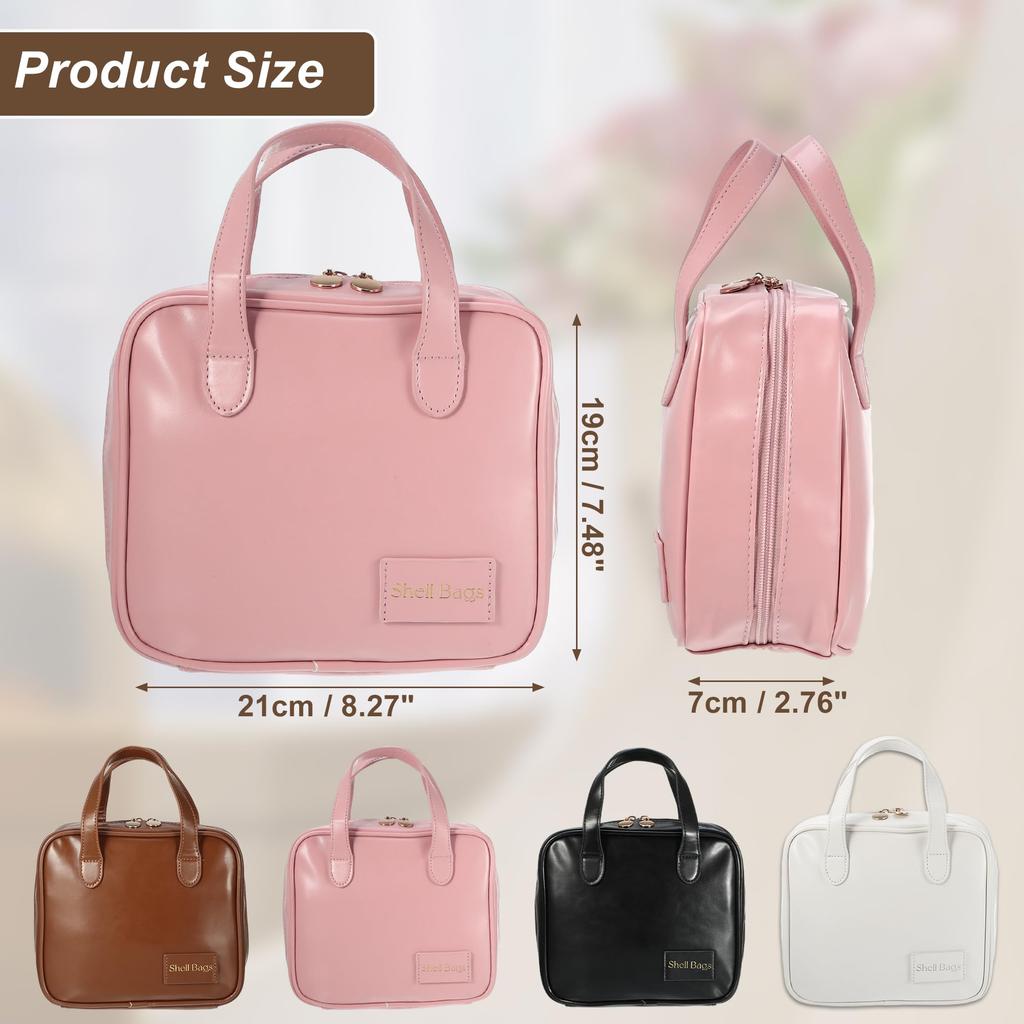 VOCOSTE Makeup Large Perfect for Travel and Business Cherry Blossom Pink Pouch, Capacity, Multifunctional, Trips, 21x7x19cm,