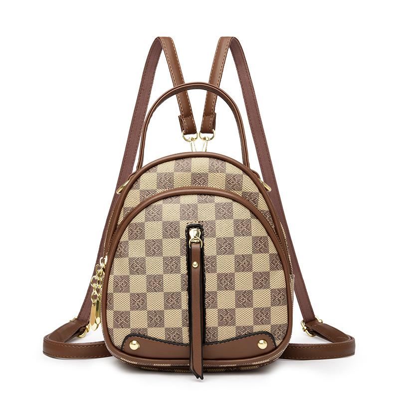 

Новая сумка через плечо на одно плечо, мини-рюкзак с двумя ремешками, клетчатый многослойный водонепроницаемый модный рюкзак Hot Mom Bag