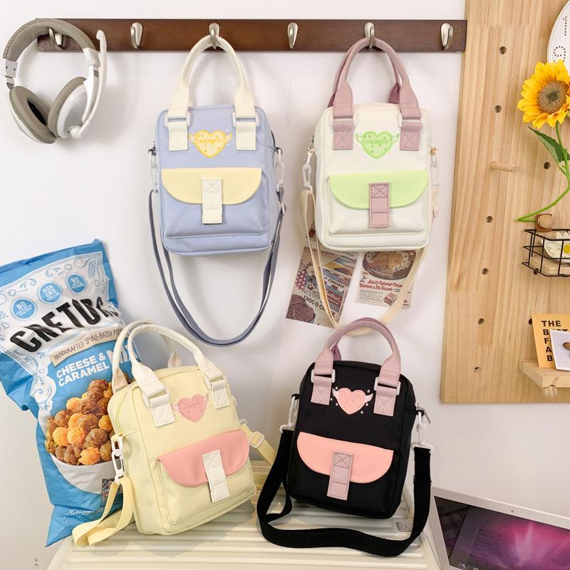 Small bag ins fashionable and fresh Macaron messenger bag cute girl transparent mobile phone bag pain bag baby bag