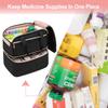 Damero Lockable First Aid Bag for Medicines and Supplements, Double-Layered, for Storage and Organization, Ideal for Home and Travel, Black (Bag Only)