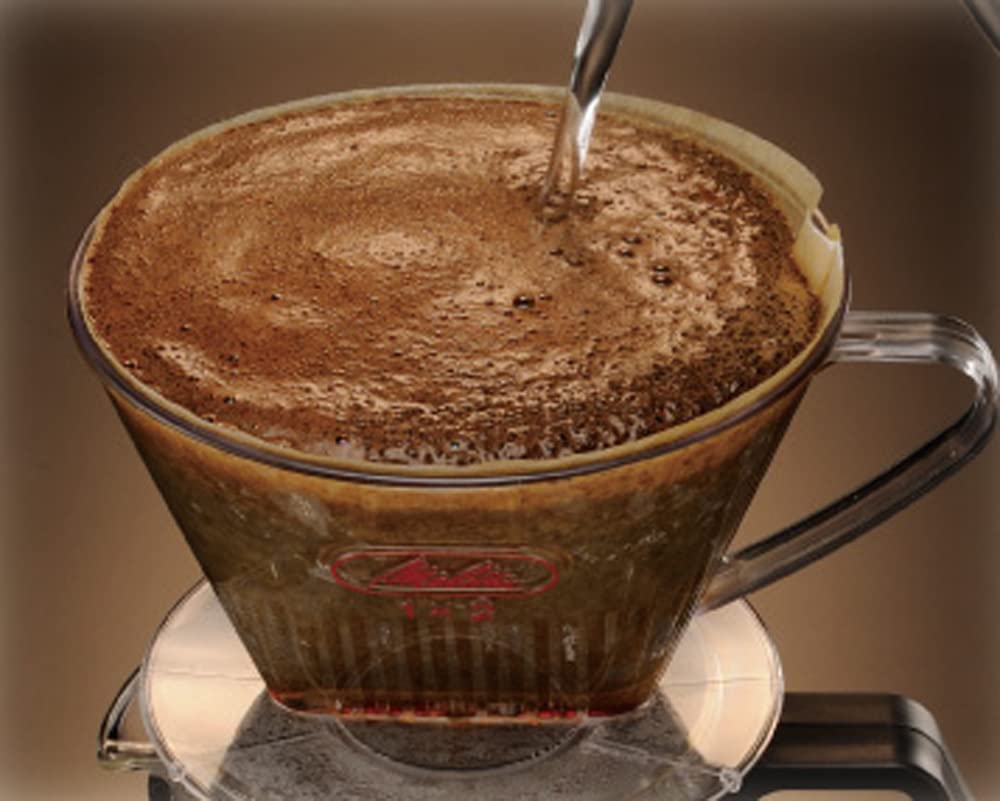 Melitta CF-T Plastic Coffee Dripper, 1-2 Cup Capacity, Clear Filter X 1, Measuring Spoon Included (1 X 1)