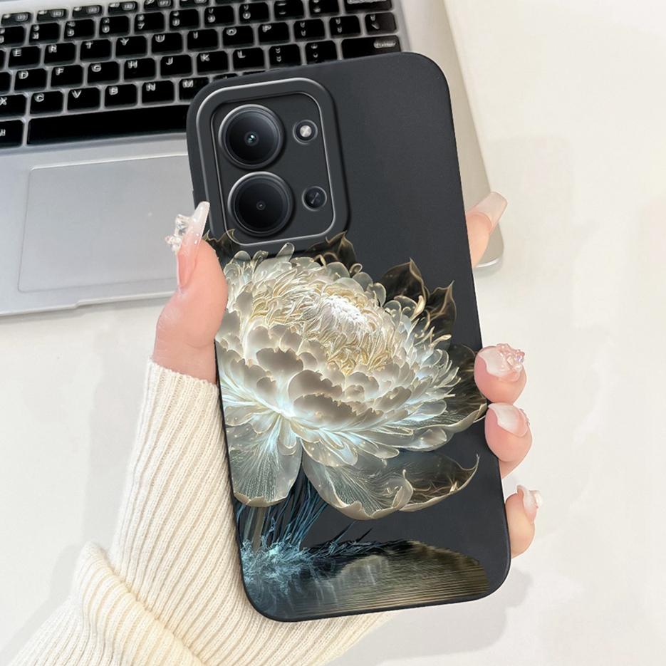 Für Xiaomi Redmi 15C 4G Hülle PocoC85 Niedliche Katze Blume Bemalte Abdeckung Weiche Silikon Handyhülle Für Xiaomi Poco C85 Redmi15C 4G Taschen