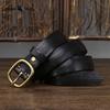 Handmade Retro Copper Buckle Ladies Belt Leather Belt Simple and Versatile Pin Buckle