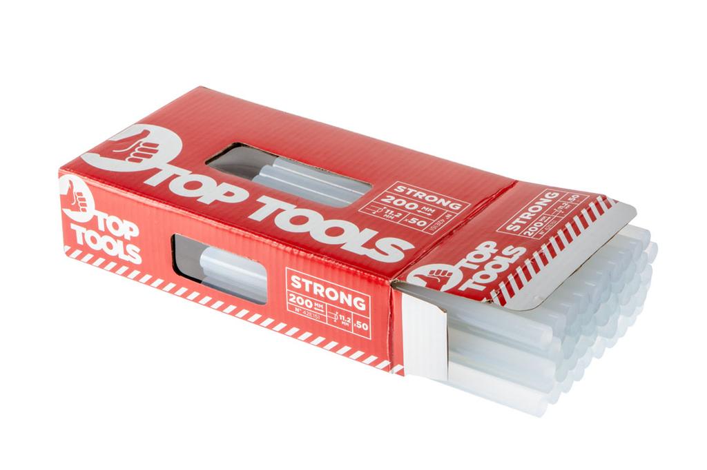 Glue sticks 11 mm, transparent, 50 pcs.