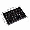 100 Slot Rings Display Organizer Flat Bottom Anti-slip Wood Velvet Jewelry Pallet Stackable Space Saving Jewelry Drawer Inserts