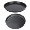 2Pcs Non Stick Pizza Pan Deep Thickened Carbon Steel Baking Pan for Kitchen Bakery10in