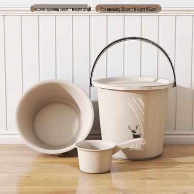 ZISIZ Large Plastic Household Bucket with Lid