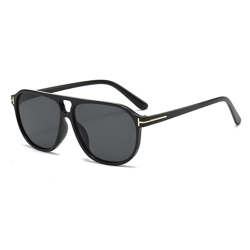 Retro Double Bridges Men Pilot Sunglasses Fashion Rivets Decoration Shades UV400 Women Trending Leopard Sun Glasses