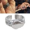 Handcrafted Stone Ring Rugged Rock Texture Vintage Nomadic Design Sturdy Alloy Stone Finger Ring Jewelry Gift