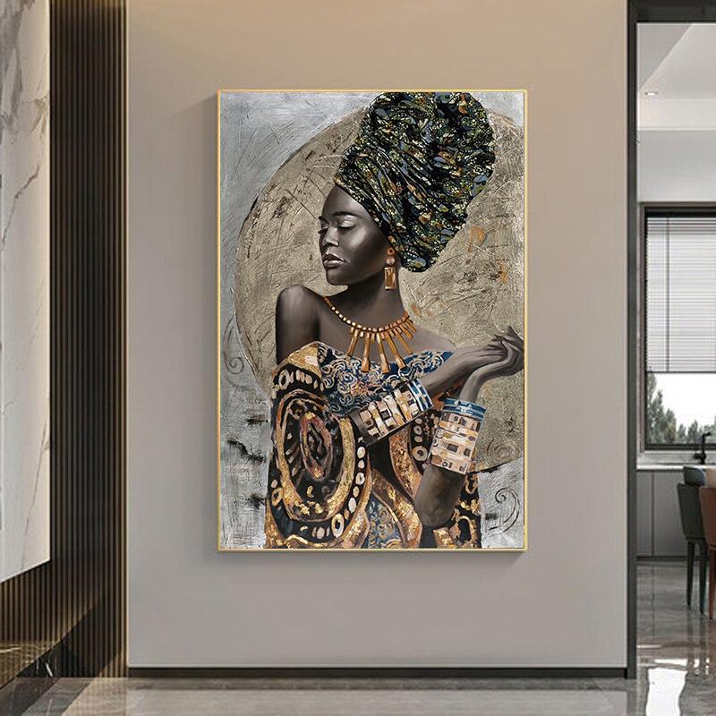 Afrika siyah kadın Graffiti sanatı posterler ve baskılar soyut afrikalı kız tuval resimlerinde duvar sanatı resimleri duvar dekoru