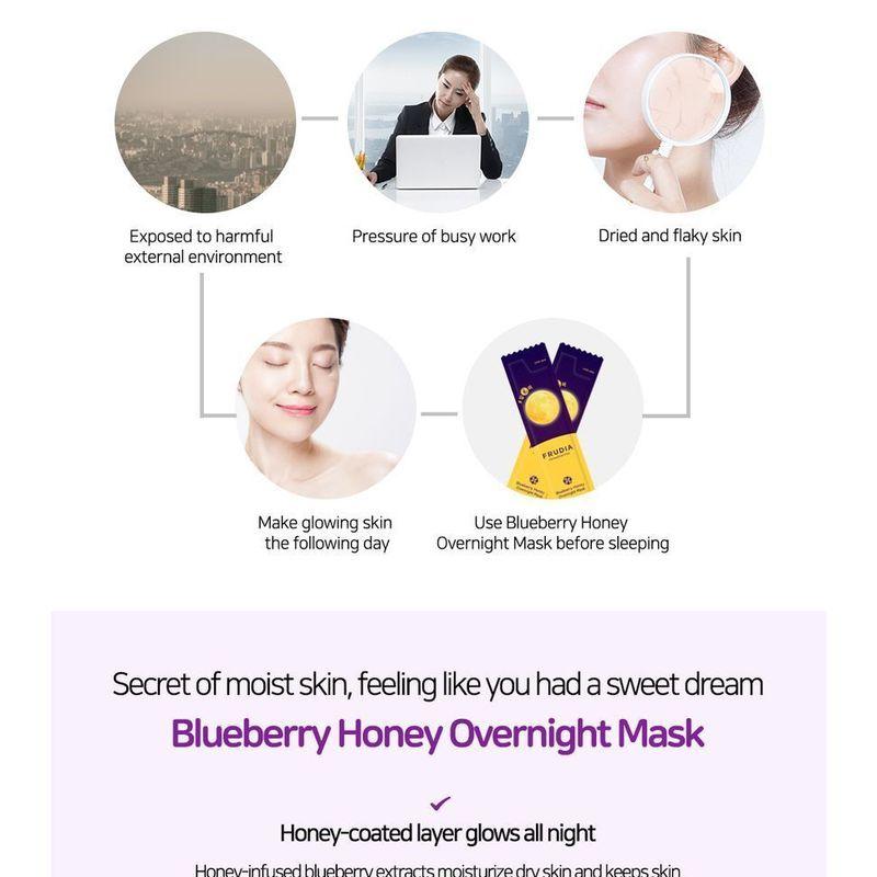 Frudia Blueberry Honey Overnight Mask Set