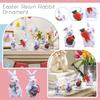 Easter Resin Bunny Figurine - Whimsical Garden Decor For Outdoor , Patio, & Spring Display