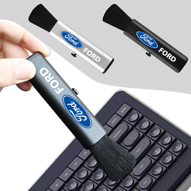 Retractable Car Air Vent Cleaning Brush Car Badge Detail Dust Remover For Ford Mondeo MK1 MK2 MK3 MK4 MK5