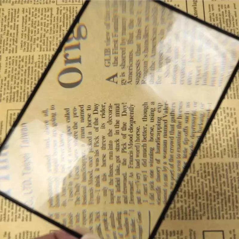 New Full Page Large Sheet Magnifier Magnifying Glass Reading Aid Glass Page Magnifying Lens Ultra-thin Reading Magnifier New