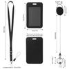 Work Permit Card Set - Rope Retractable Neck Hanging Document Card Set - Chest Tag Access Control Hard Shell Protective Set