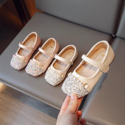 Classmate Girl Pearl Small Leather Shoes Fashion Small Fragrant Wind Princess Shoes 2025 Spring and Autumn New Baby Girl Soft Sole Single Shoes
