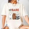 Vintage We Bare Bears Tote Life Trendy Art Graphic Cotton Unisex Tee