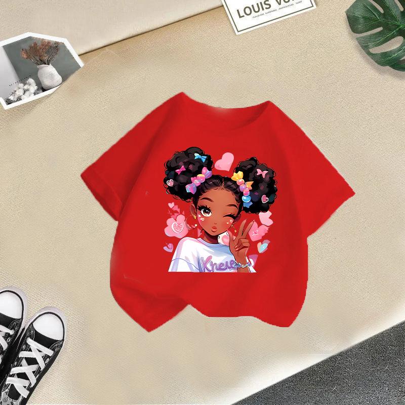 

Kid T Shirt Cool 2-13Y Girl Printed Children T-shirt Kids 100% Cotton Clothes Tshirt Tops Tee 4T(110cm)