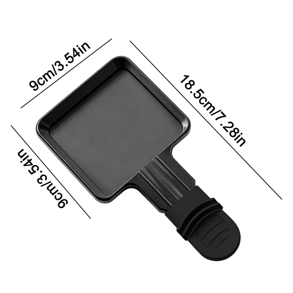Raclette Pan with Non-Stick Coating with Insulated Handle Portable Cooking Tray for Melted Cheese Omelette Home Picnic Camping