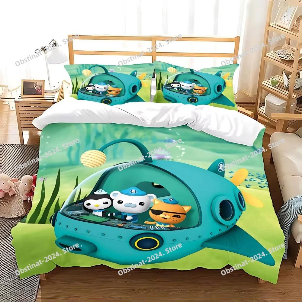 Duvet The Octonauts Cartoon Pillowcase Bedding Set Adult Boy Girl Bedroom Decoration Children Gift Single Double Large Size