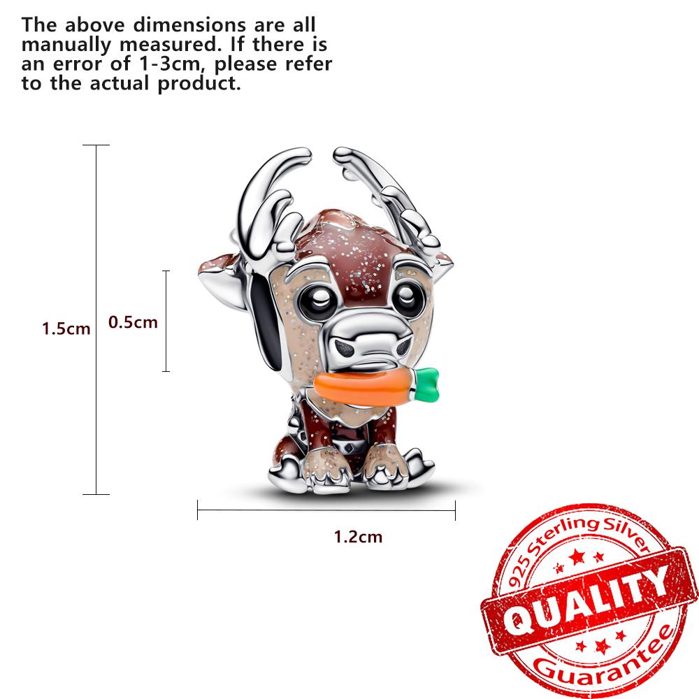 Copper Mouse Socks & Snowflakes Beads & Reindeer Dangle Charm Fits Bracelet Halloween Christmas Pendant Gifts