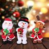 Christmas Gift Miniature Santa Claus with Saxophone Handmade Lovely Toy Holiday Twisting Santa Snowman Reindeer