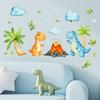 Kreativer Cartoon-Dinosaurier-Vulkan-Wandaufkleber Selbstklebende Tapete für Schlafzimmer Wohnzimmer Kinderzimmer Dekoration