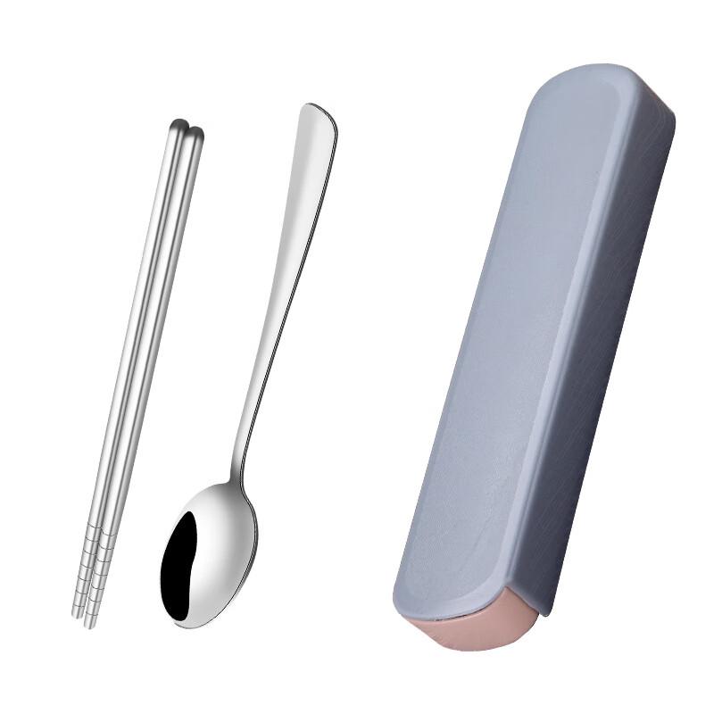 WA Portable Stainless Steel Spoon & Chopsticks Set