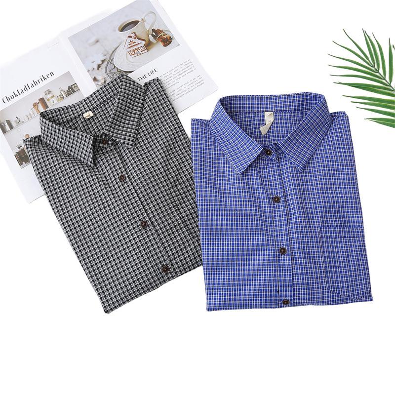2026 Spring Plus Size Women's Long Sleeve Plaid Shirt Cardigan Fashion Literary Style Jacket