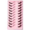 Lashie - Set of 10 Pairs: Volume Criscross Half False Eyelashes