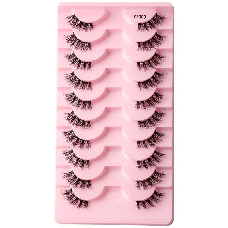 Lashie - Set of 10 Pairs: Volume Criscross Half False Eyelashes