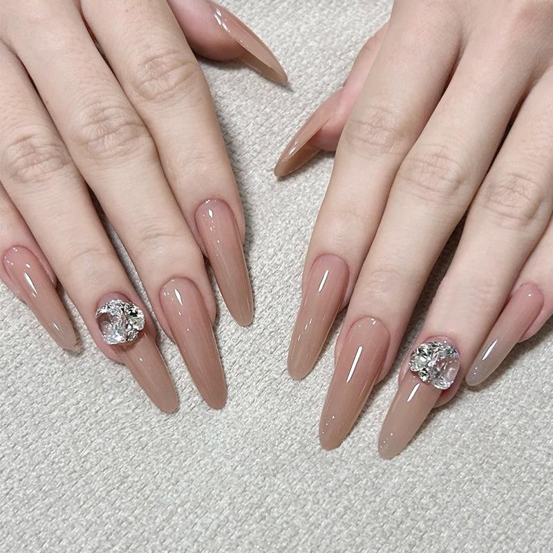 Noste nehty Advanced Kočičí oko Kamínky Francouzská Ručně dělaná Manikúra Nehtová fólie Spice Girl Čistá Touha Umělé nehty