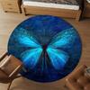 1pc Butterfly Wings Round Chair Mat Area Rug - Non-Slip, Floor Mat for Office, Bedroom, and Indoor Decor C1118107