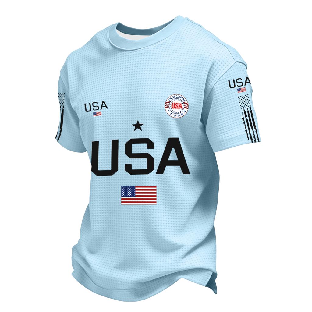 Men's Casual Round Neck Short Sleeve T-Shirt