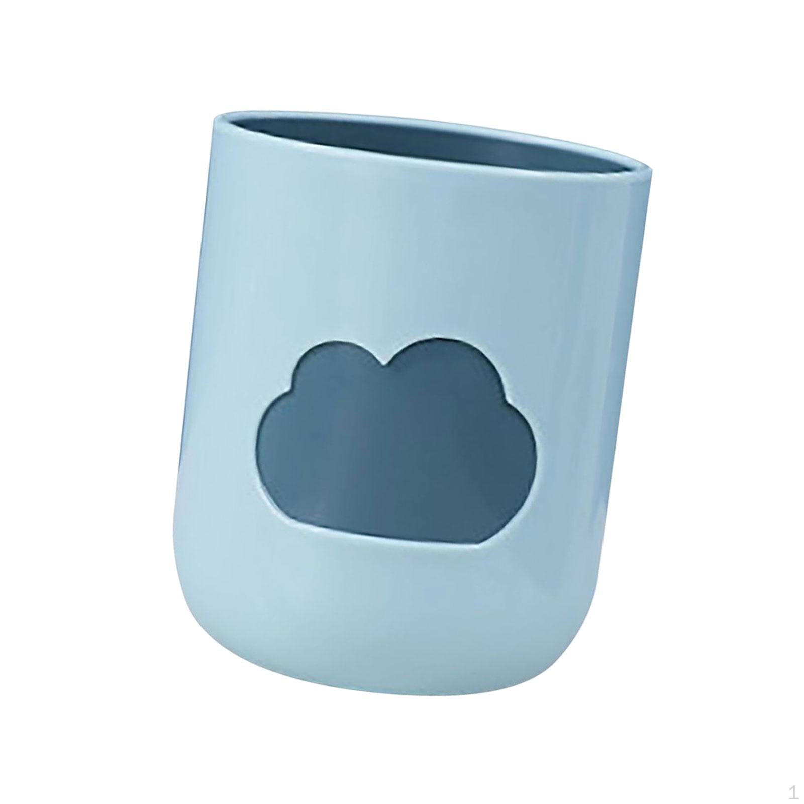 Bathroom Rinsing Cup for Toothbrushes with Design синий