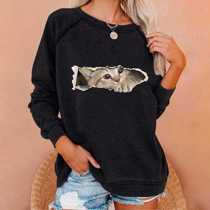 3D Print Raglan Sleeve Hoodies Women Streetwear Female Sweatshirts Pullovers Oversized Woman Clothing