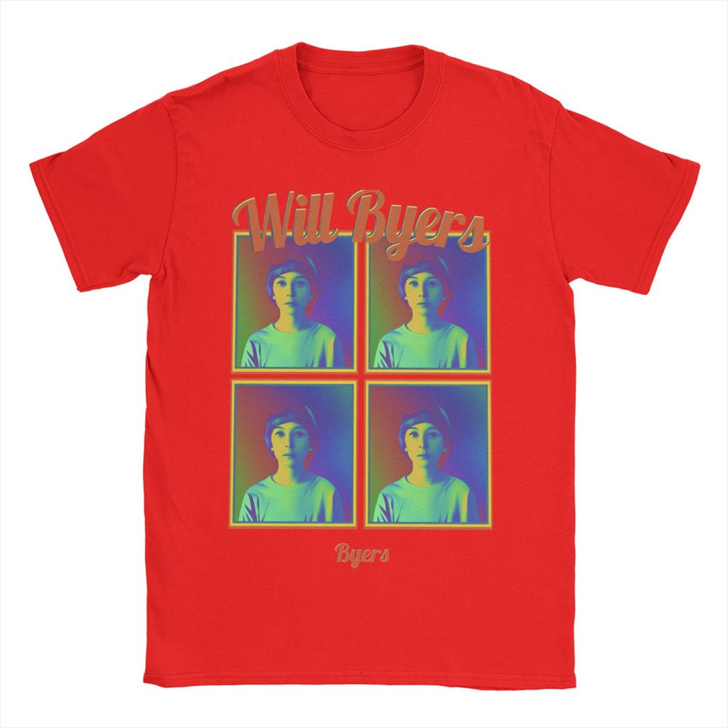 Men's Will Byers  T Shirts  Cotton Clothing Fashion Short Sleeve Crewneck Tee Shirt Printing T-Shirt