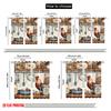 2pcs  2D Plane Printing Curtains&Window Treatment Rustic Kitchen Rooster Polyester Easy Install (without Rod) Versatile All Use