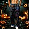 Men's Loose Fit Joggers with Pockets Halloween Printed Sweatpants for Casual Workout