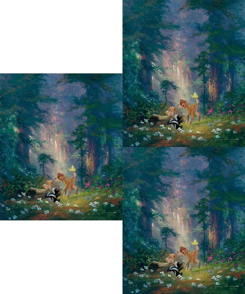 Charmante Wandkunst für Zuhause mit entzückenden Waldtieren wie Rehen, Kaninchen und Eichhörnchen