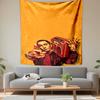Tapestry Eminem Orange Boombox Illustration Rapper Poster Wall Art for Bedroom