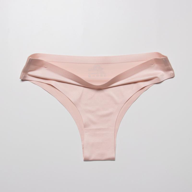 Ledové hedvábné bezešvé kalhotky dámské sportovní kalhotky Sexy pevná tanga