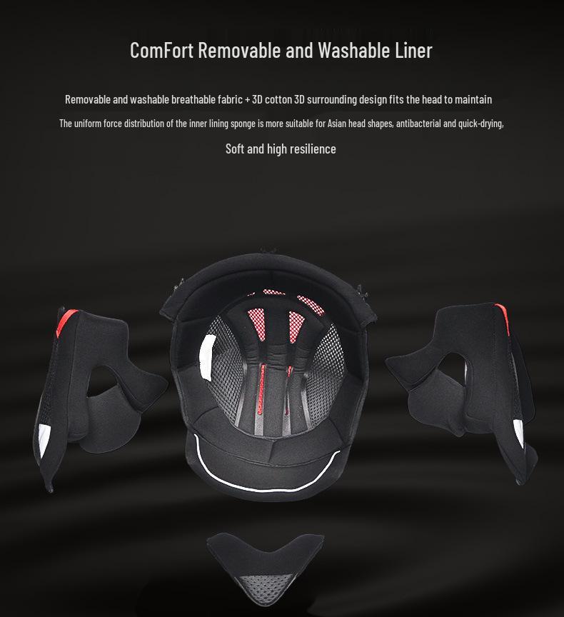 A-Class Unisex Motorcycle Helmet: Double Visor Full Face for Touring & Off-Road Use