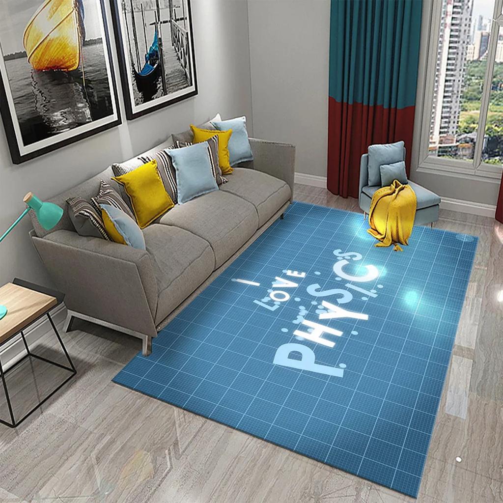 3D Mathematical Formula Carpet Non Slip Educational Rug for Kids Bedroom Bathroom Door Creative Math Mat