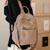Neuer Rucksack aus einfarbigem, weichem Leder, High-End, Modisch und Trendig, Leichte und Vielseitige Damentasche, Lässige Einzelschulter-Trendtasche