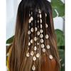 Holiday Wind Starfish Shell Beaded Hair Accessories Female, Bohemian Rice Bead Long Braided Hair Rope