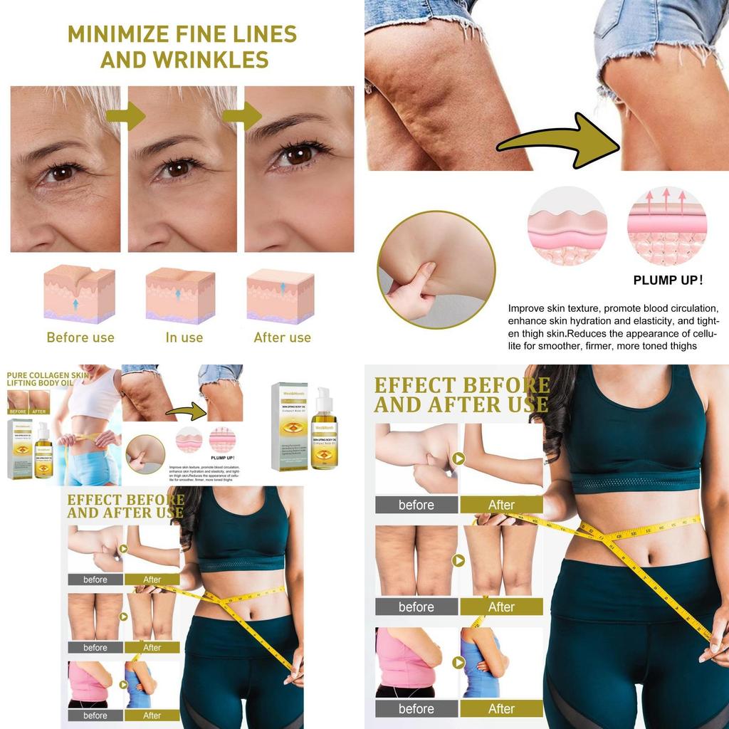 West Month Collagen Body Sculpting Oil For Firming Arms And Tummy With Skin Tightening Benefits