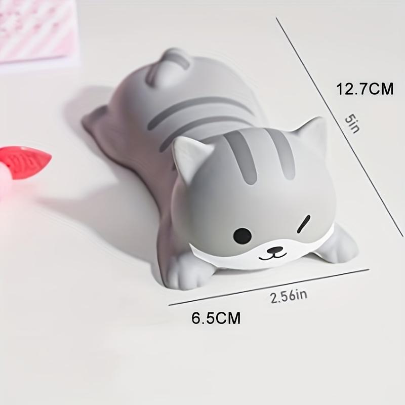 Cute Cat Ergonomic Wrist Rest Support - Slow Rebound PU Mouse Pad with Adorable Kitten Design - Perfect for Computer Desks & Office Use